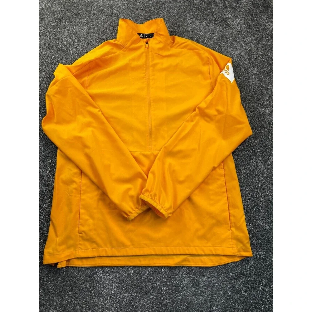 Adidas Jacket Mens Medium Collegiate Game Mode Long‎ Sleeve Quarter Zip Yellow